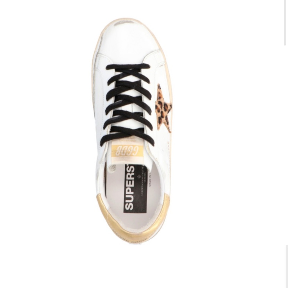 RARE Golden Goose Leopard Leather Sneakers - Picture 2 of 6